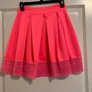 Neon pink skirt